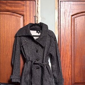 Women's Gray Belted Coat by IZ size XL